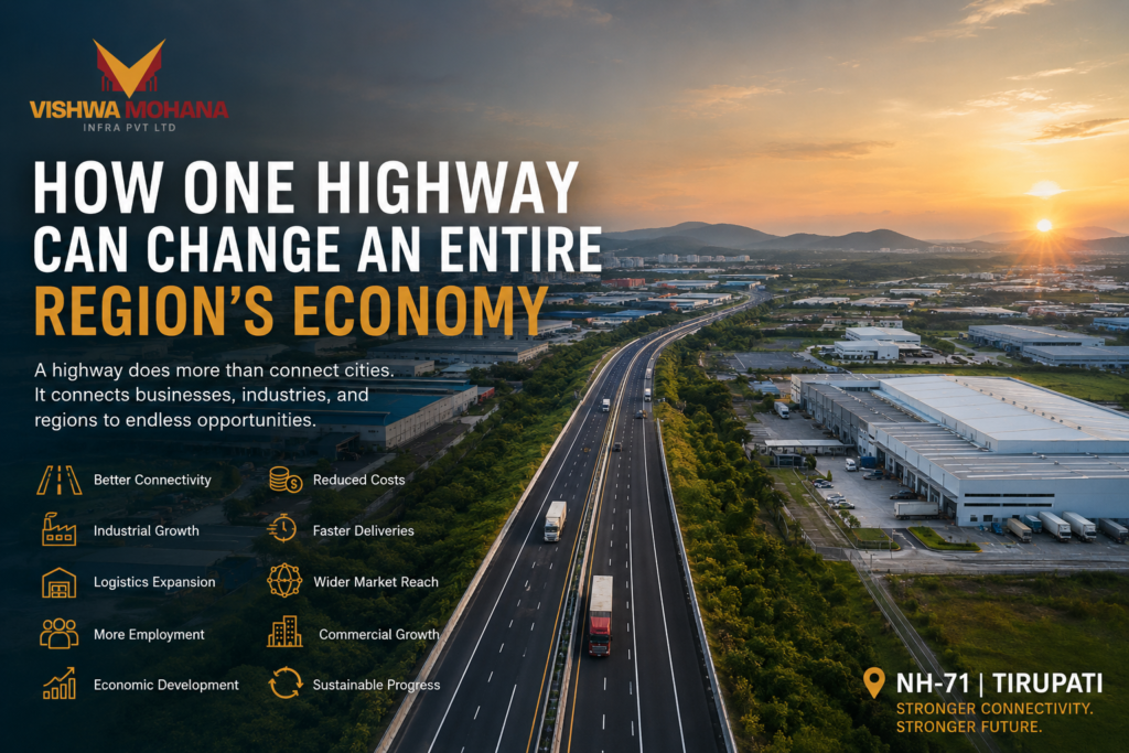 Economic growth through highways connecting industries, logistics hubs, and regional infrastructure