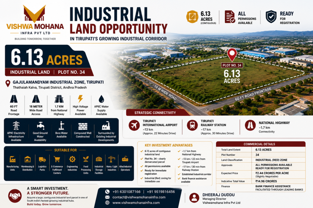 Industrial Land for Sale in Tirupati